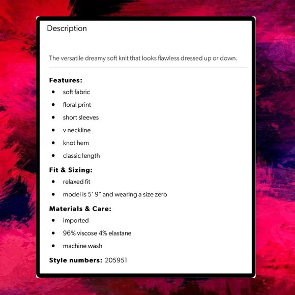 Maurice's Plus Size 24/7 Flawless Floral Knot Hem Tee 3X - Picture 5 of 11